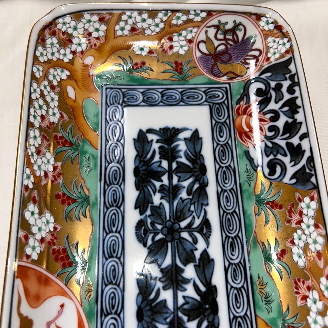 龍峰　角皿　長皿　5枚組　金彩