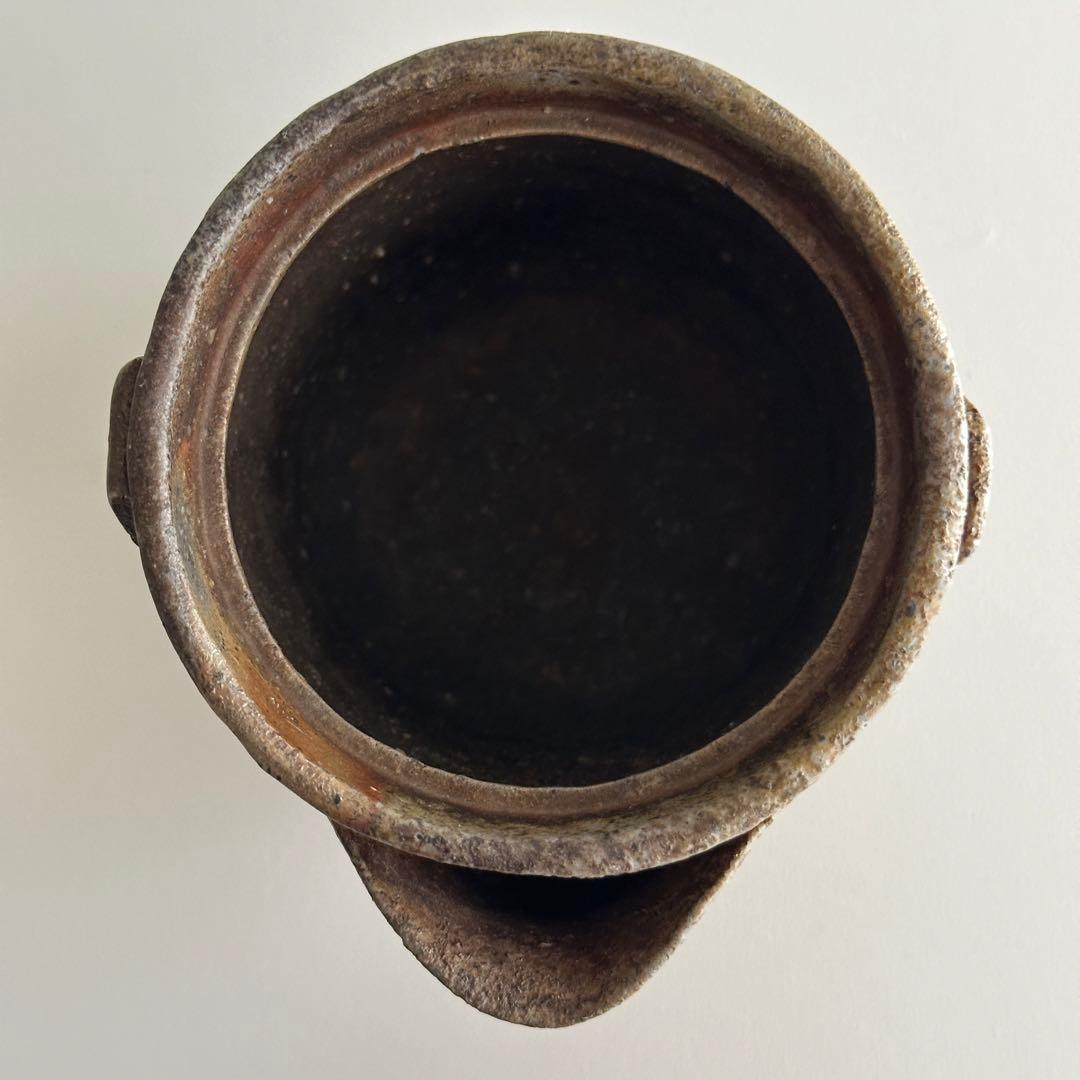 山本陶秀 備前 茶器 宝瓶 蓋なし品 合わせ箱