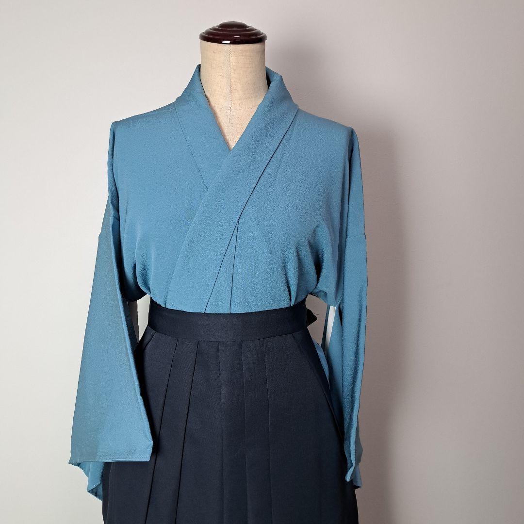 勿忘草色 弓道 着物 和服 審査