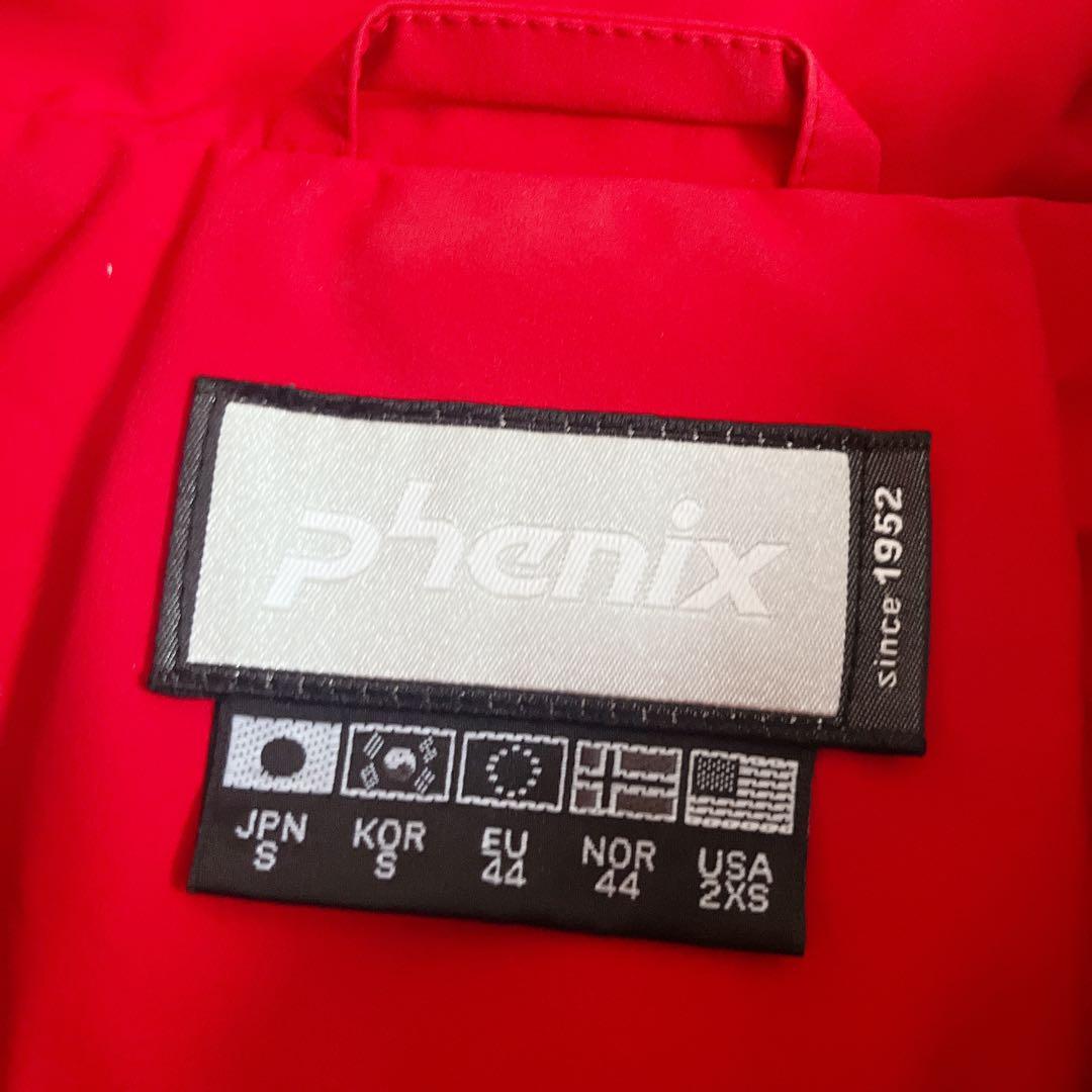 フェニックス　スキーウェアセット（赤ジャケット・白パンツ）SとM ユニセックス