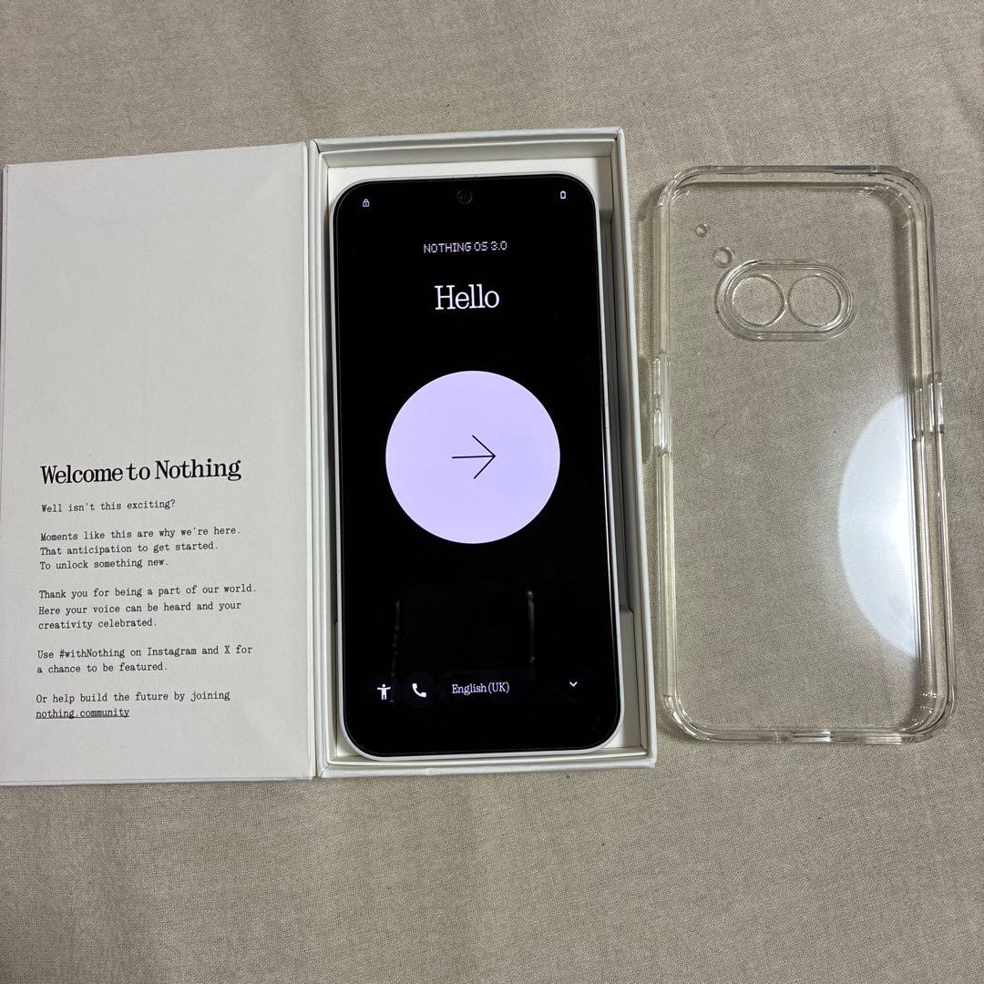 Nothing Phone 2a本体 256GB + クリアケース