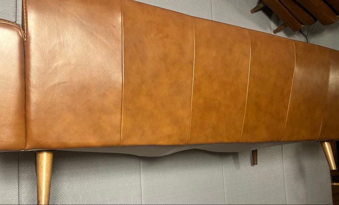 【送料込】unicoウニコ　MOLNモルン レザーソファ3シーター　3人掛け