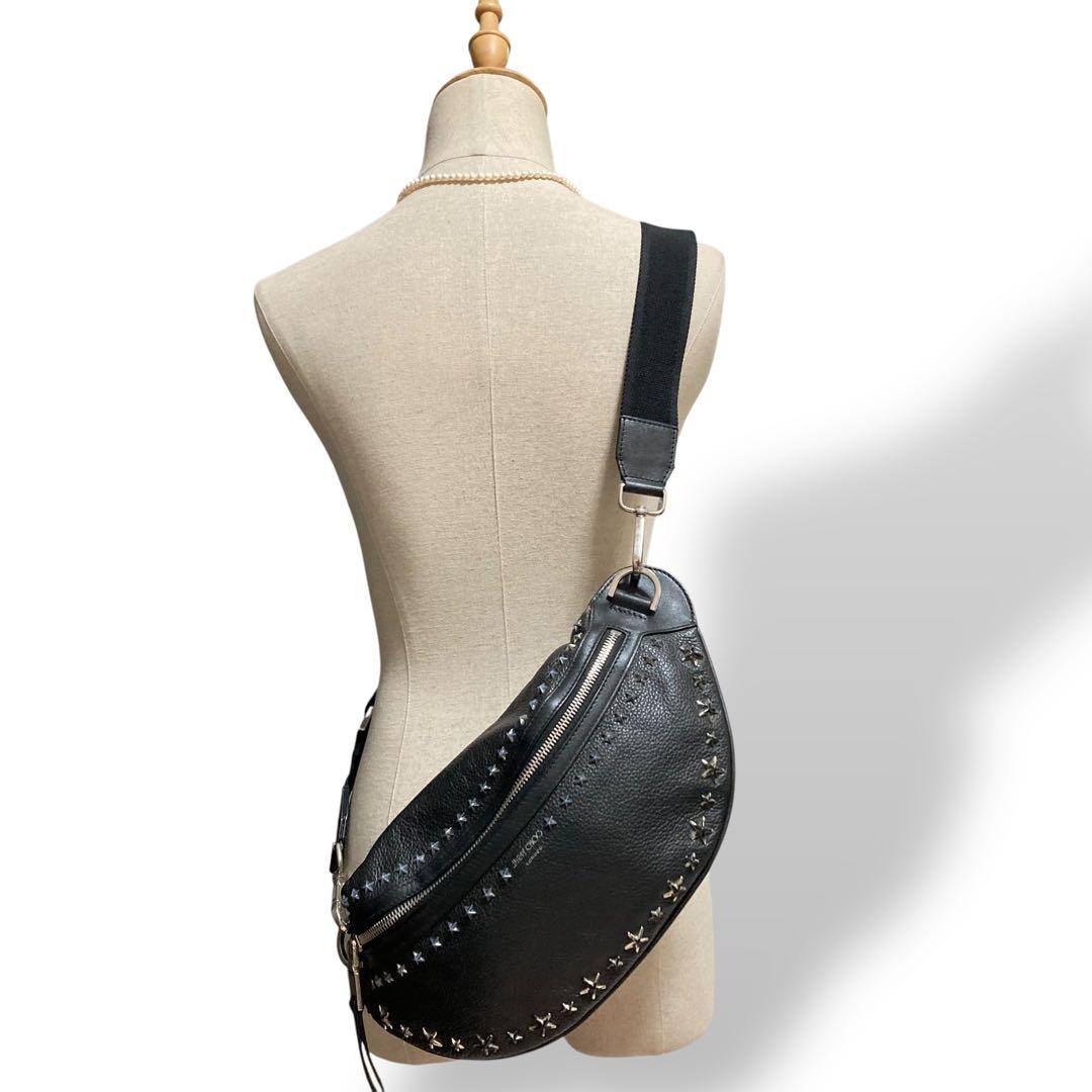 【未使用級】ジミーチュウ　スタースタッズ クロスボディバッグ　ショルダーバッグ黒