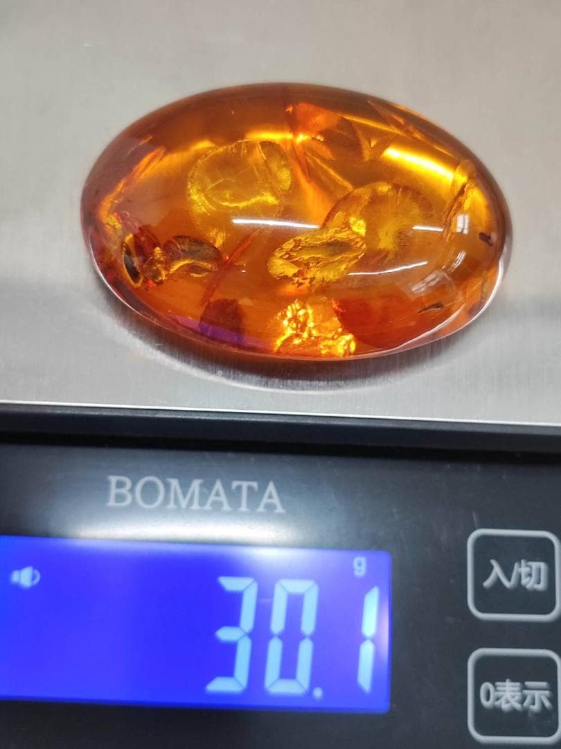 TSUTSUMI 天然琥珀 ブローチ 18金