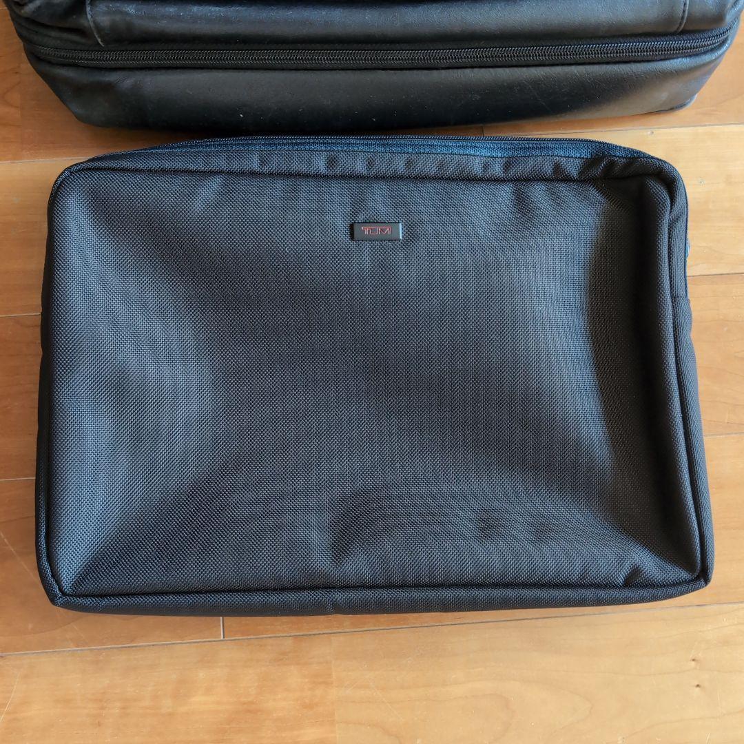 TUMI エクスパンダブルオーガナイザーラップトップブリーフ　オールレザー黒