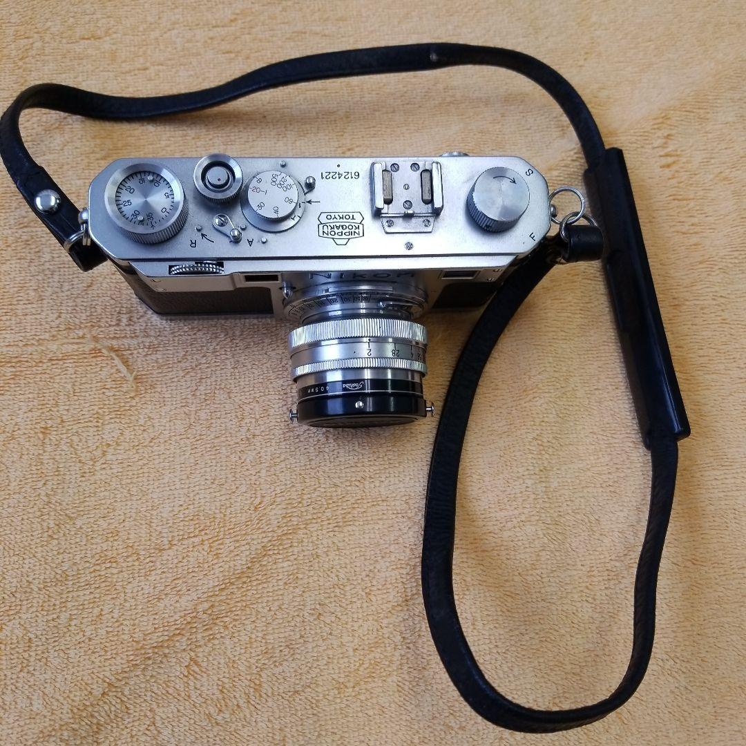 Nikon S ニッコールHC5cm　F2付き　皮製ケース、箱付き