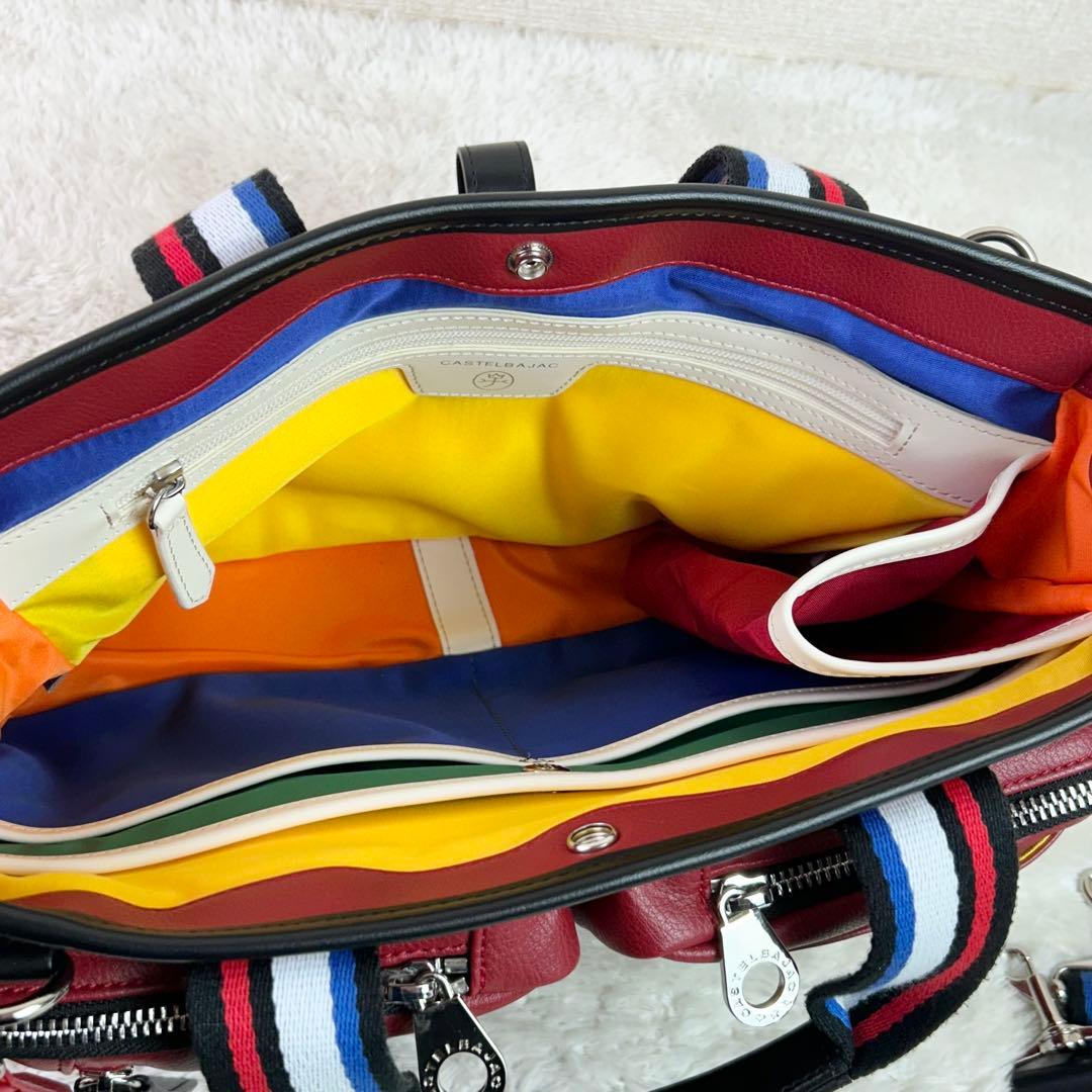 美品✨CASTELBAJAC カステルバジャック 2WAYバッグ 赤 ショルダー