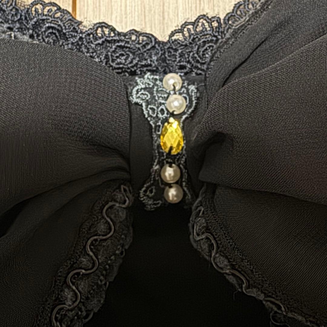 【希少】00s 美品 axes femme ビッグ リボン キャミソール 黒 M