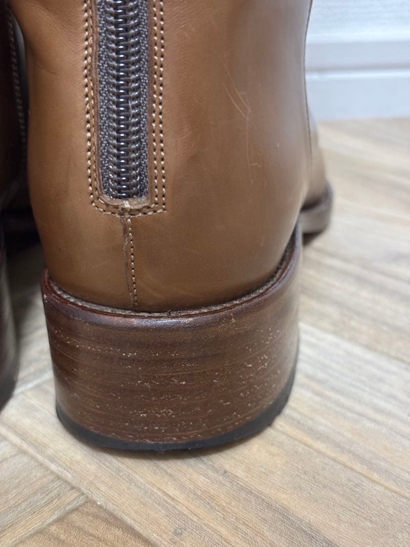 ブラウンレザー ロングブーツ　サイズ37（24cm）※ショートブーツ含む