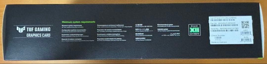 グラフィックボード・グラボ・ビデオカード ASUS TUF GAMING RTX3070ti OC 8GB