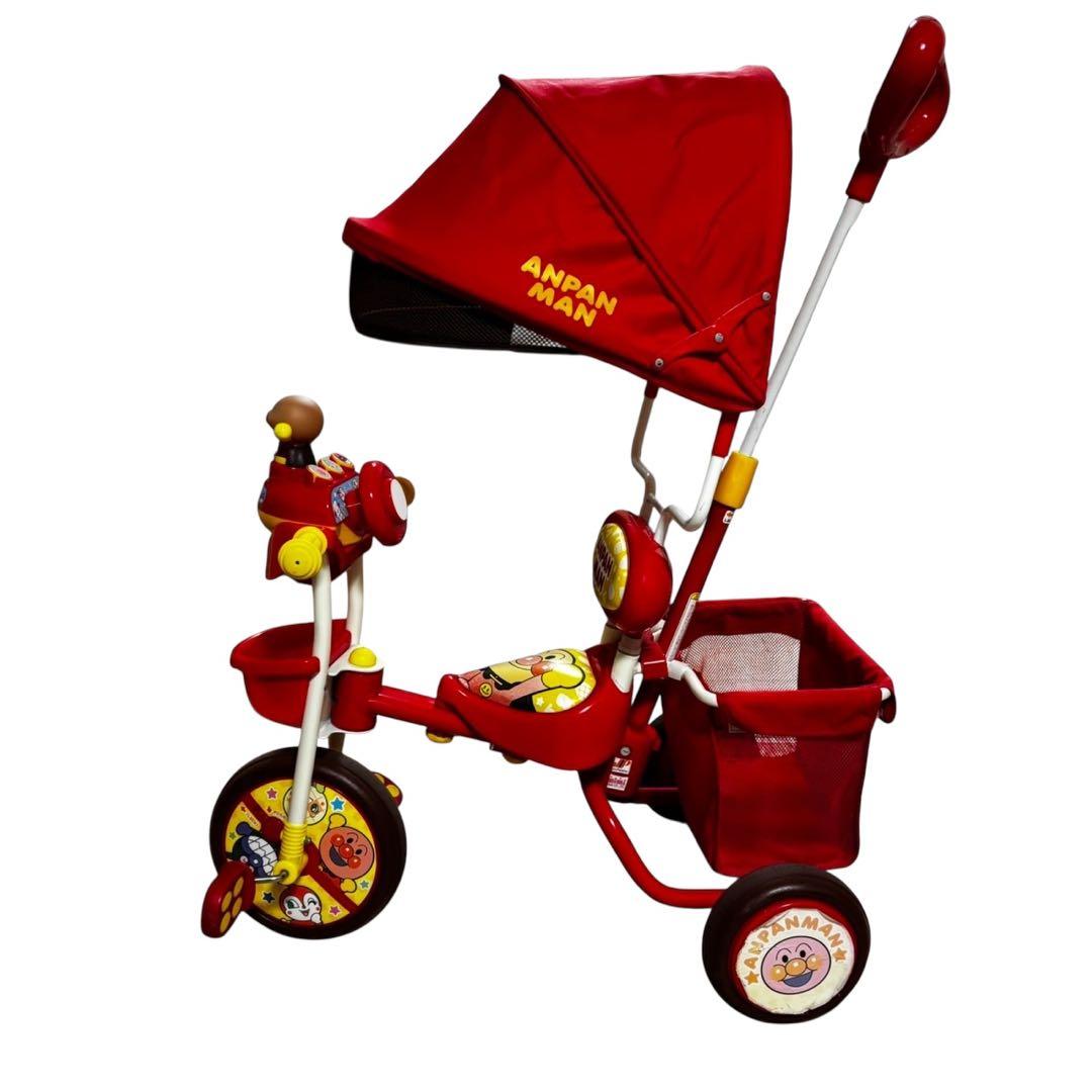 ブザー付き おでかけ三輪車 それいけ！アンパンマン デラックス 赤
