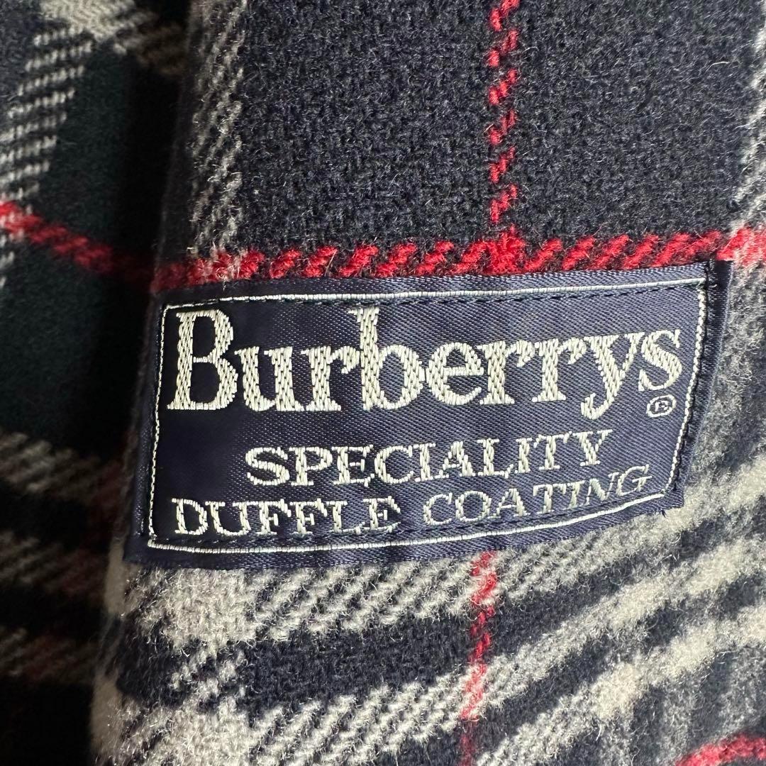 BURBERRYS★バーバリーズ ロング ダッフルコート ノバチェック 紺
