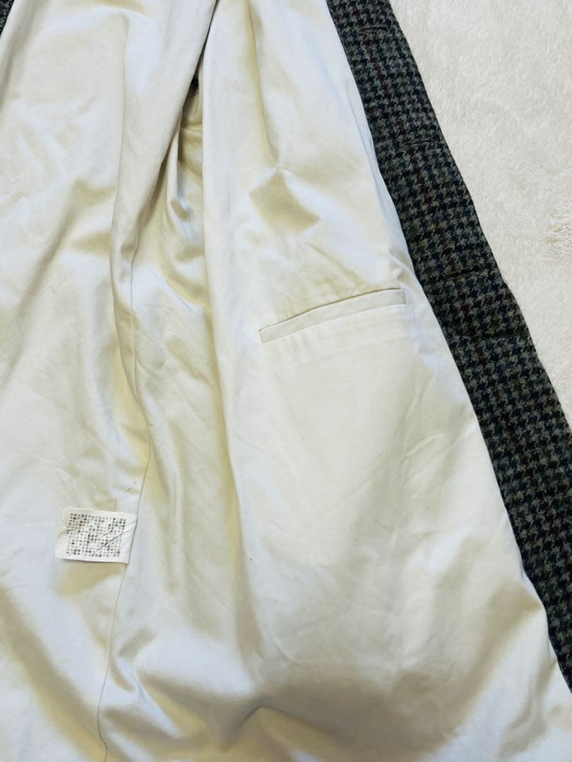 ヴェリテクール チェック ウールジャケットコート 日本製 税込45,360円