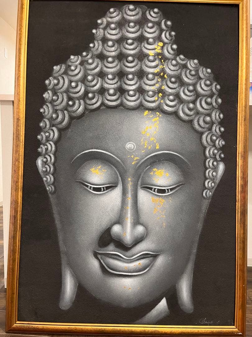 大仏様、金の涙（壁画）