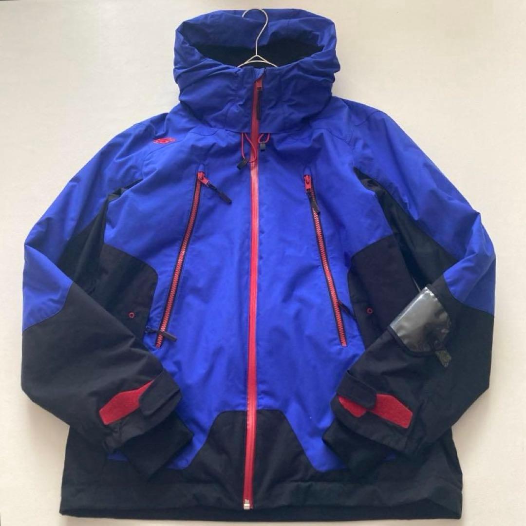 【美品】デサント HEAT NAVI 中綿スキーウェア ジャケット L 青×黒