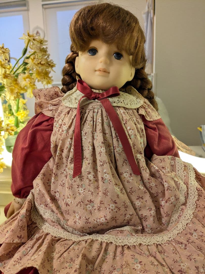美品♡ストロベリーレッドの髪♡セキグチシルキードール