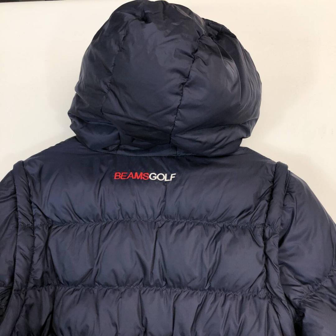 ビームスゴルフ パープルレーベル ダウンパーカー 袖デタッチャブル ダウンベスト