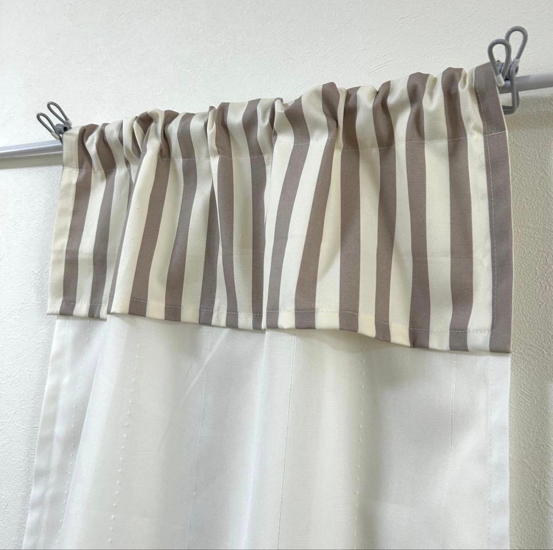 【ayacyura】フリル付ミラーレースカフェカーテン　ご案内用