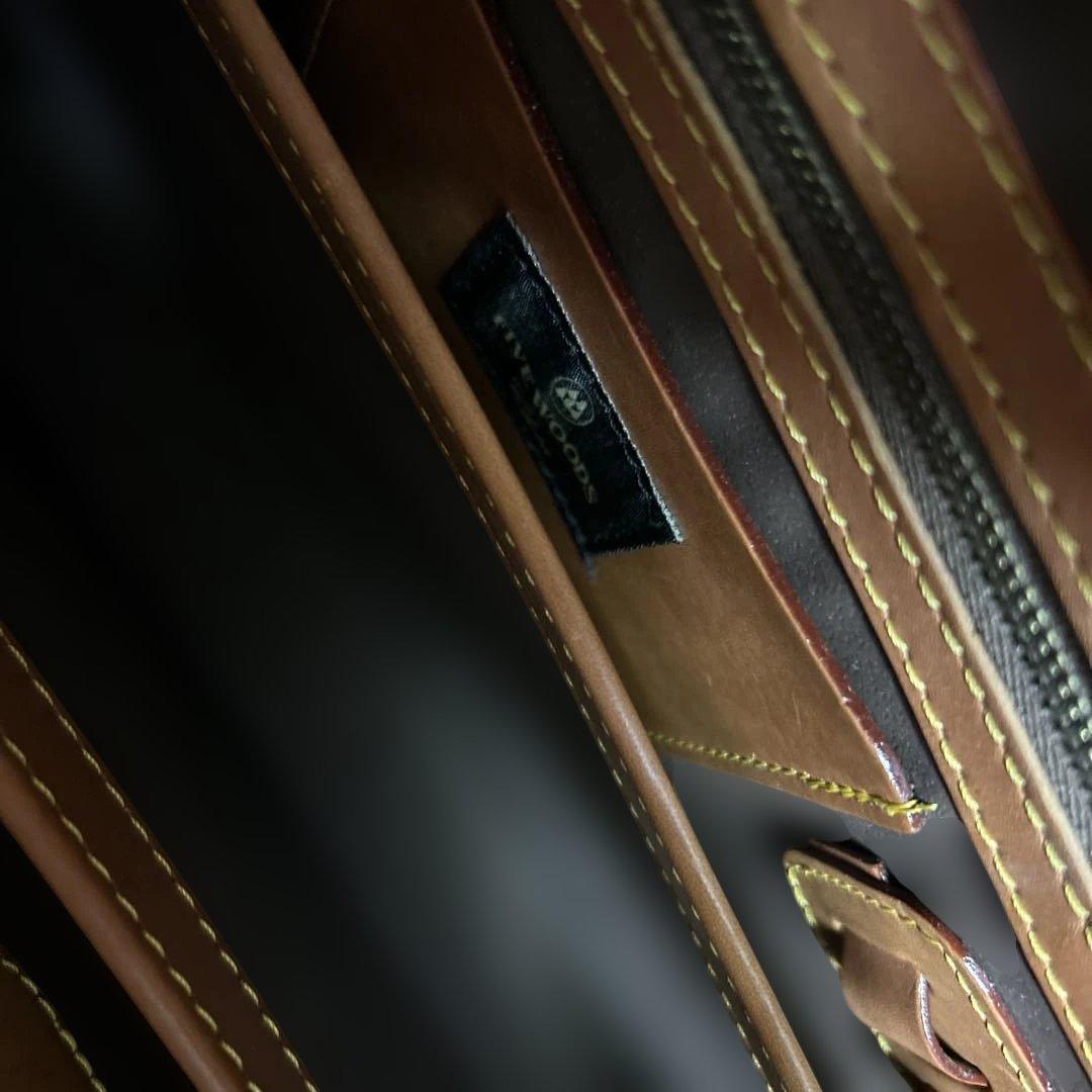 FIVE WOODS 林五　本革　最高級　ダレスバッグ　ビジネスバッグ　キャメル