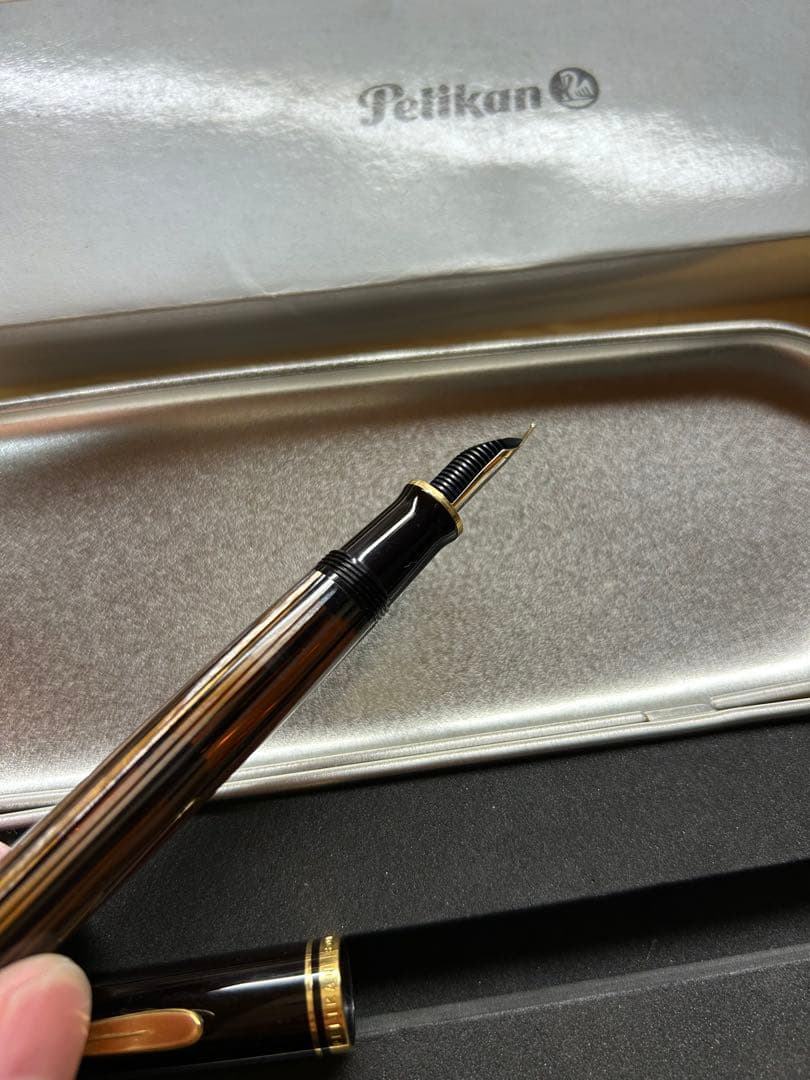 Pelikan スーべレーンm400 茶縞 EF