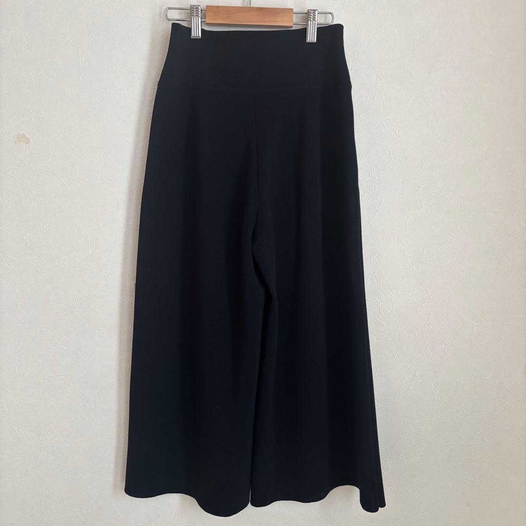 美品　FOXEY NEWYORK ニットパンツ　ワイド　ガウチョ　38 黒