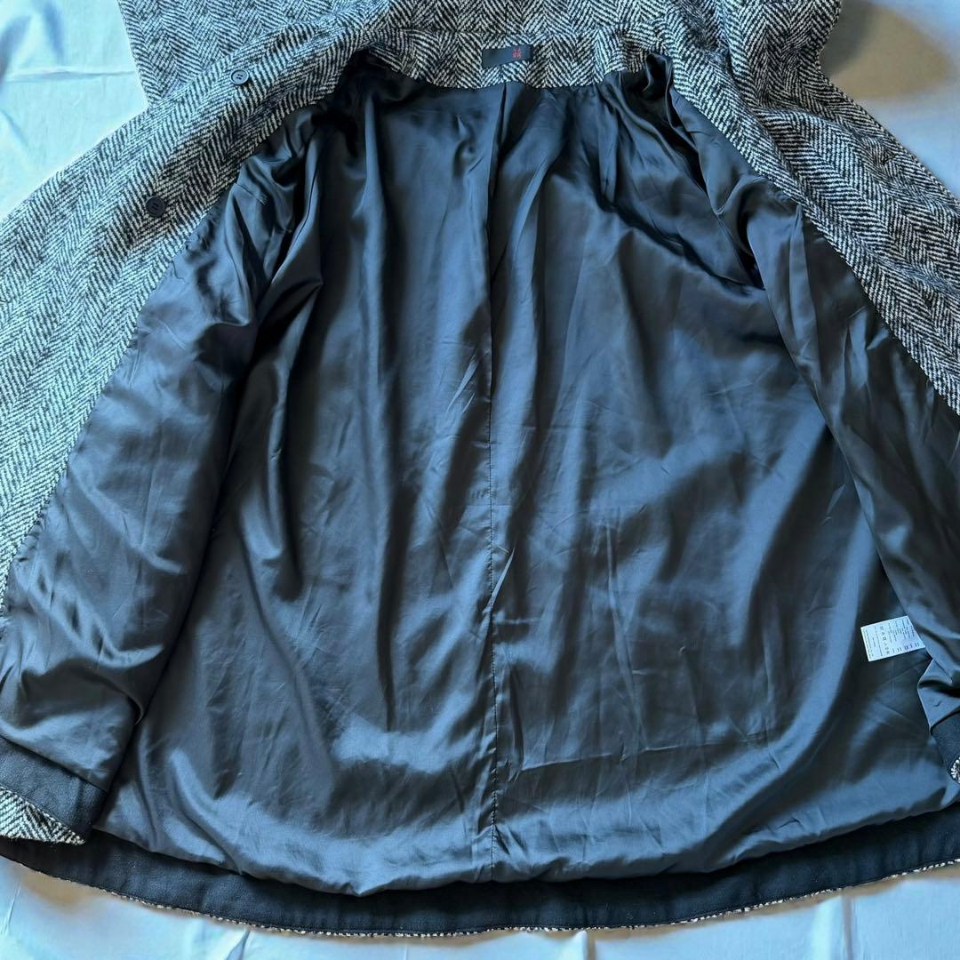 美品✨萌　モユル　MOYURU ウールコート ヘリンボーン アシンメトリー