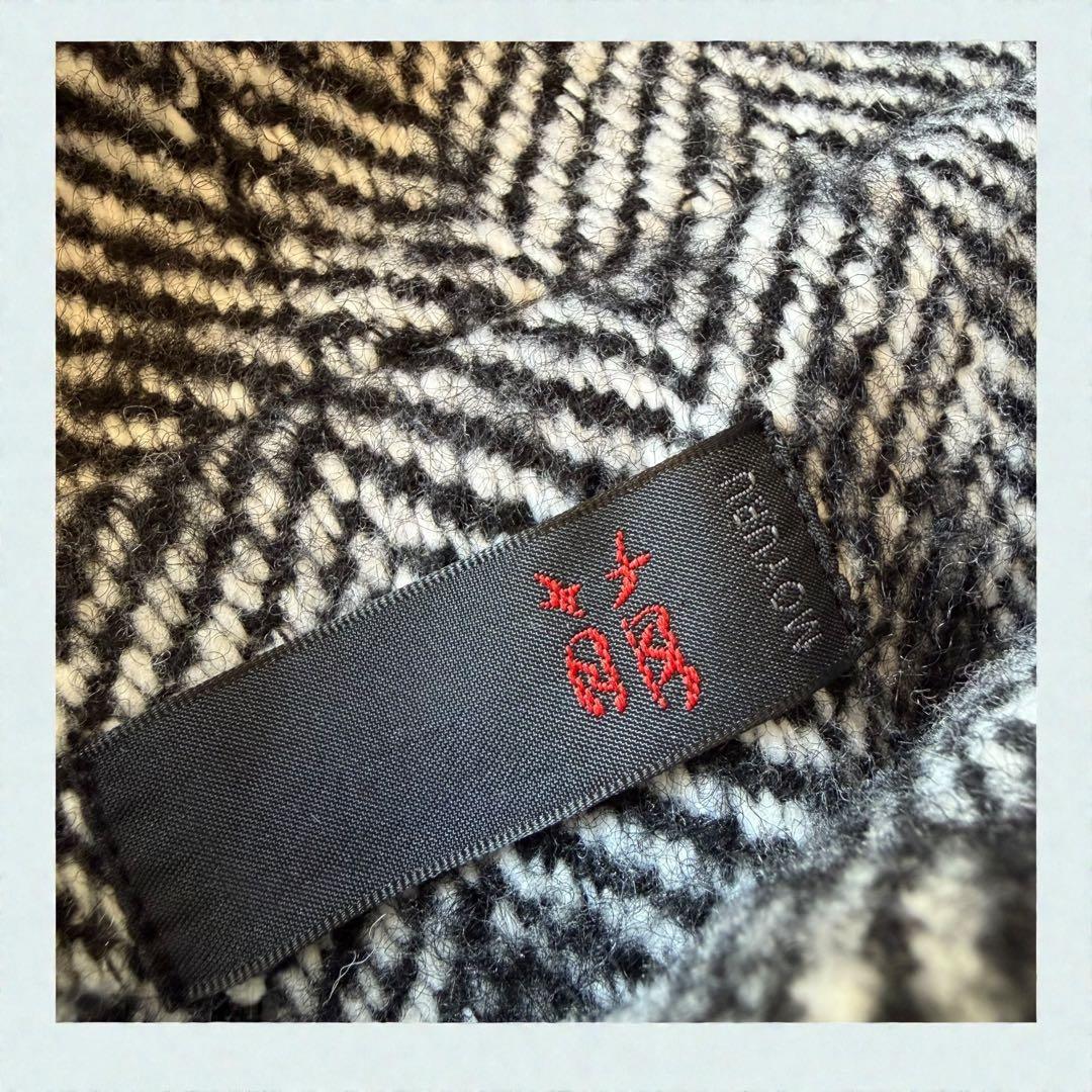 美品✨萌　モユル　MOYURU ウールコート ヘリンボーン アシンメトリー