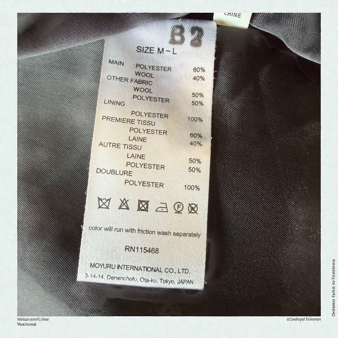 美品✨萌　モユル　MOYURU ウールコート ヘリンボーン アシンメトリー