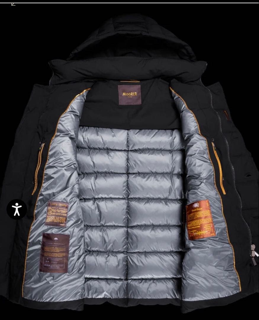 ★極美品‼️MOORER FLORIO-KN 48ブラック ダウンジャケット