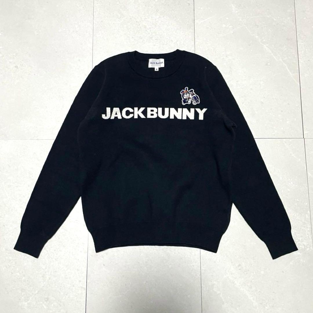 ジャックバニー ドラえもん コラボ セーター ニット ゴルフウェア ブラック 0