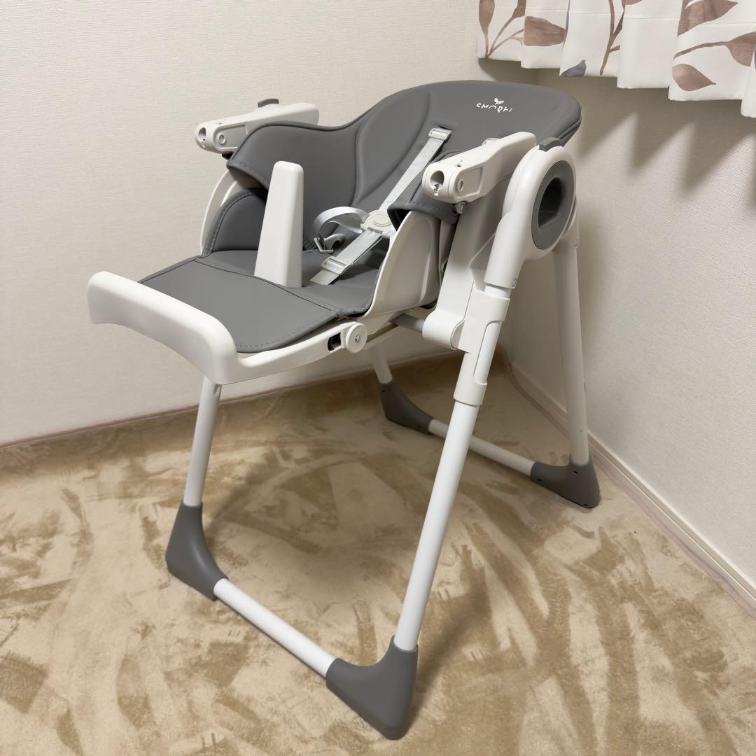 SMORbi ハイ&ローのびのびマルチチェア　折りたたみ グレー