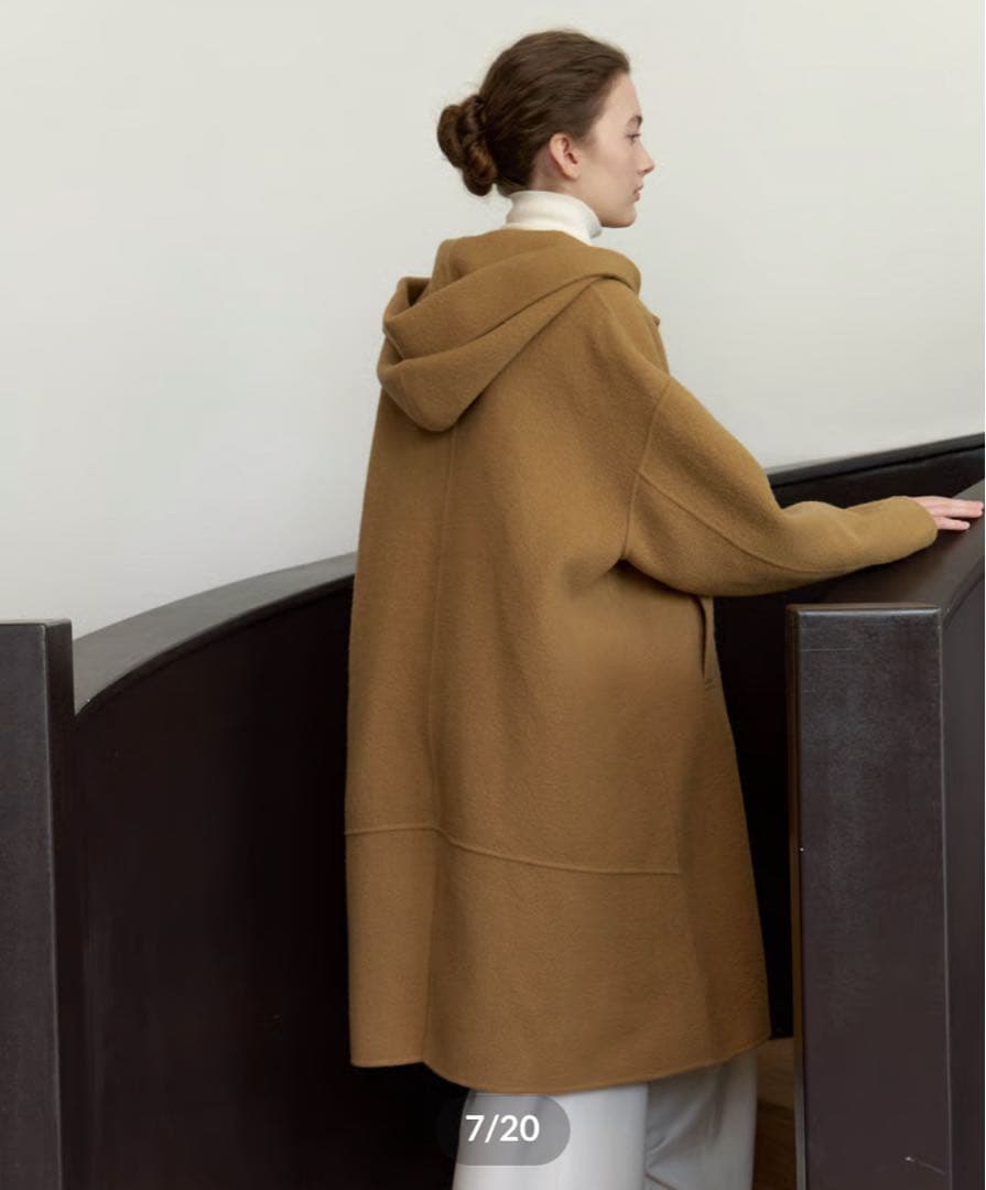 na.e Brushed Wool Hoodie coat ウールコート