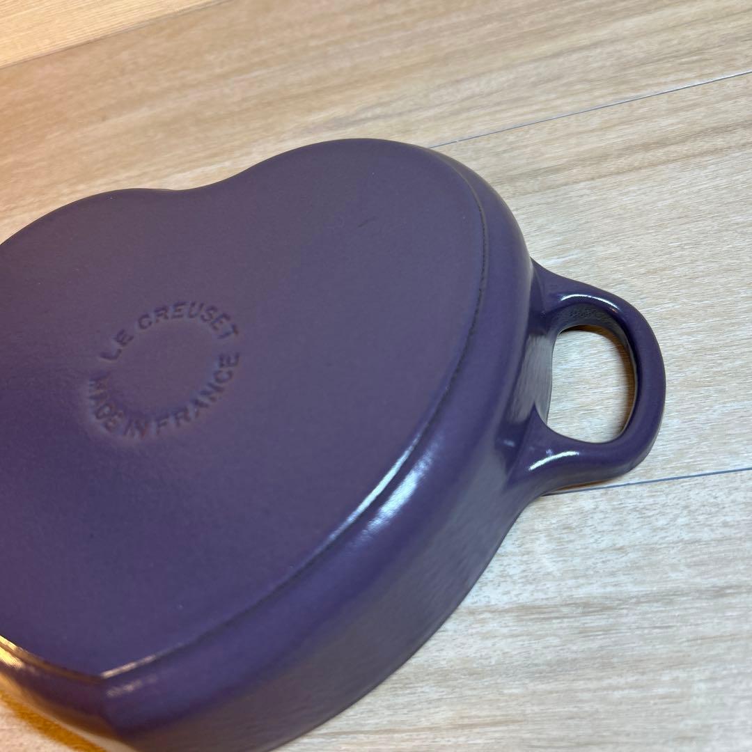 ルクルーゼ　ダムールディッシュ　ハート　ハート型鍋　浅鍋　両手鍋　アメジスト