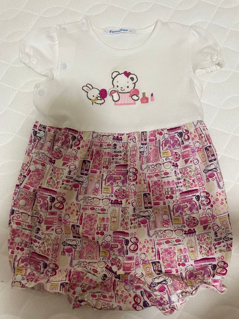 familiar 袖付ロンパス リバティファブリック 現行品