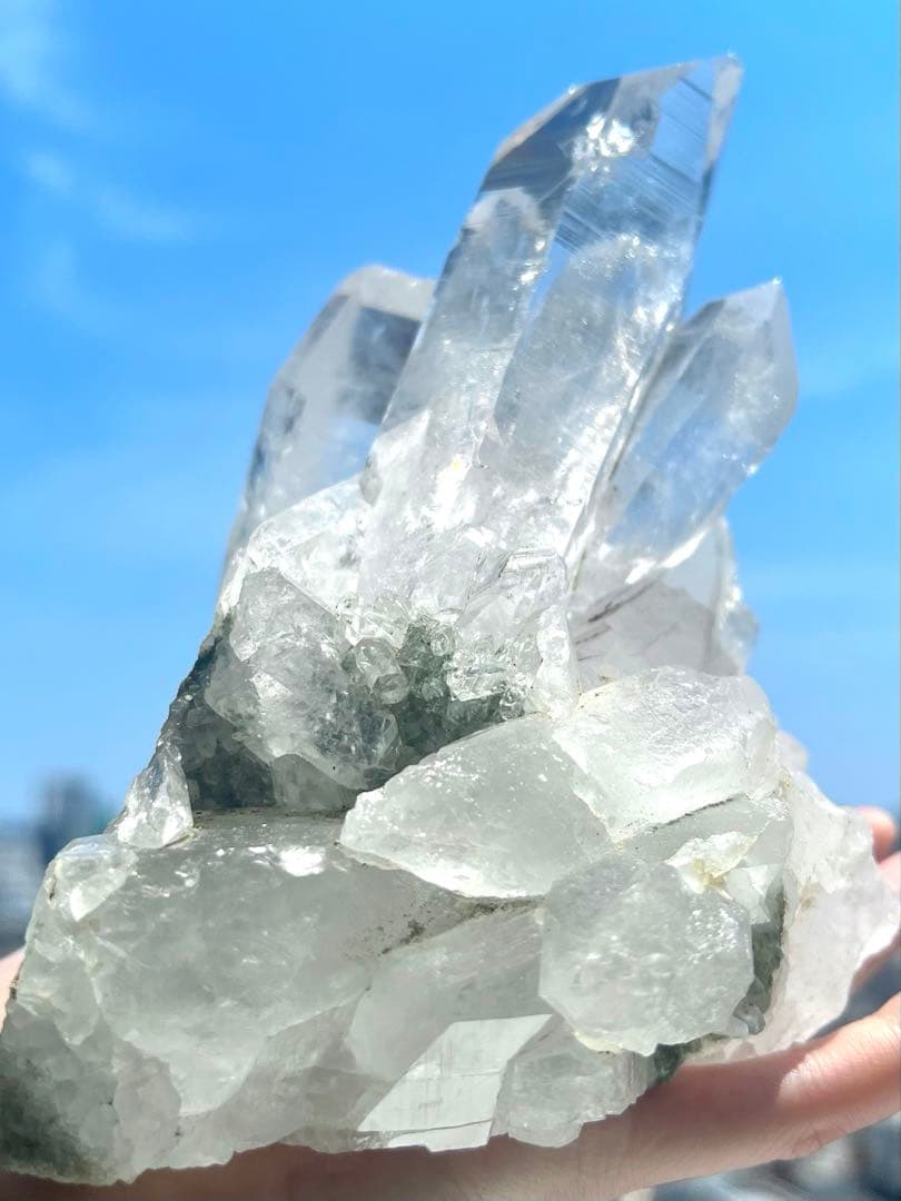 美✨1.3kg!希少✨AAAAA 宝石質 マニハール水晶 ✨大天使ミカエルの神殿