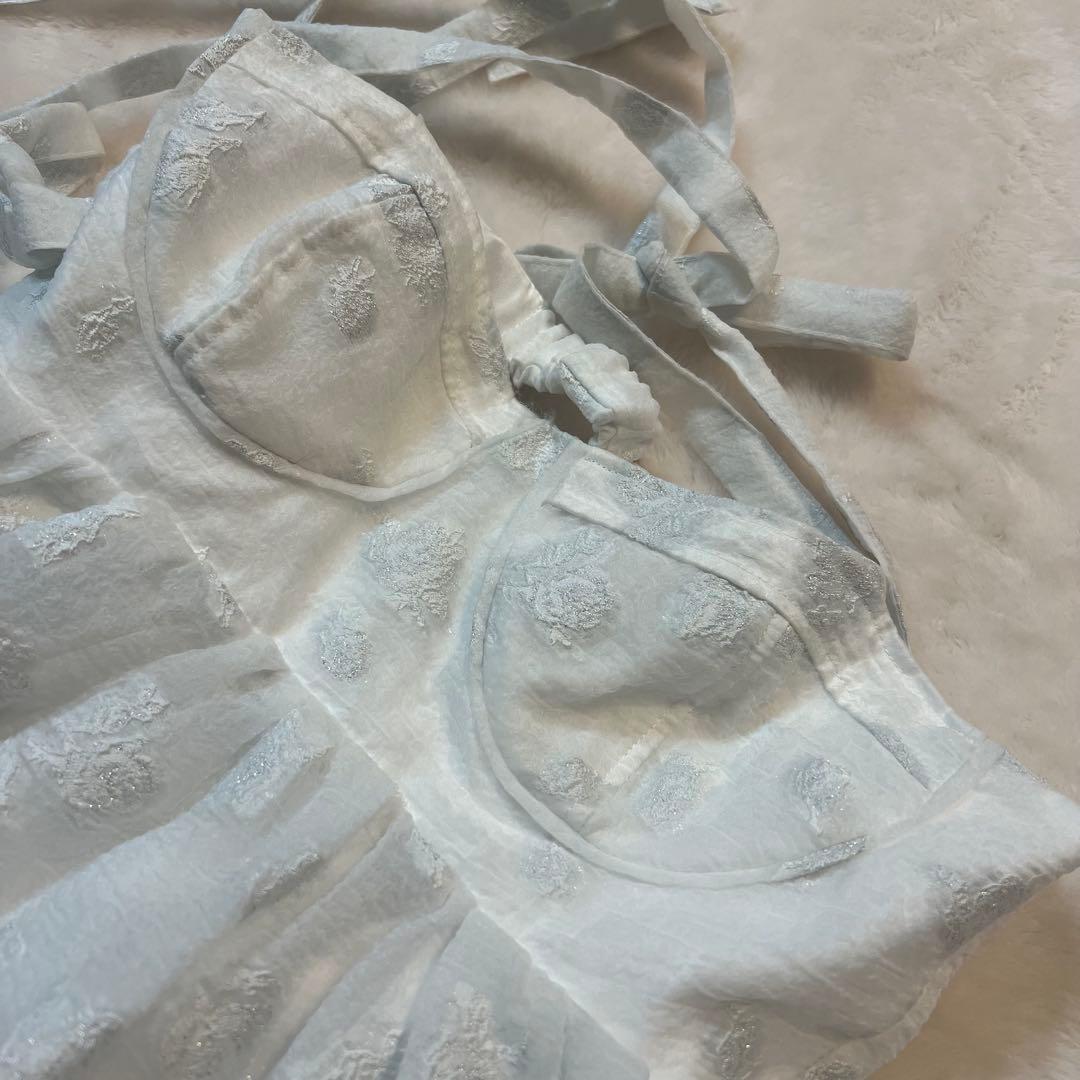 LILY BROWN リリーブラウン シアージャガードペプラムトップス