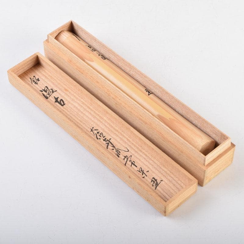 茶道具　茶杓　銘「温故」　大徳寺　辻常閑書付　共筒共箱　V　8971