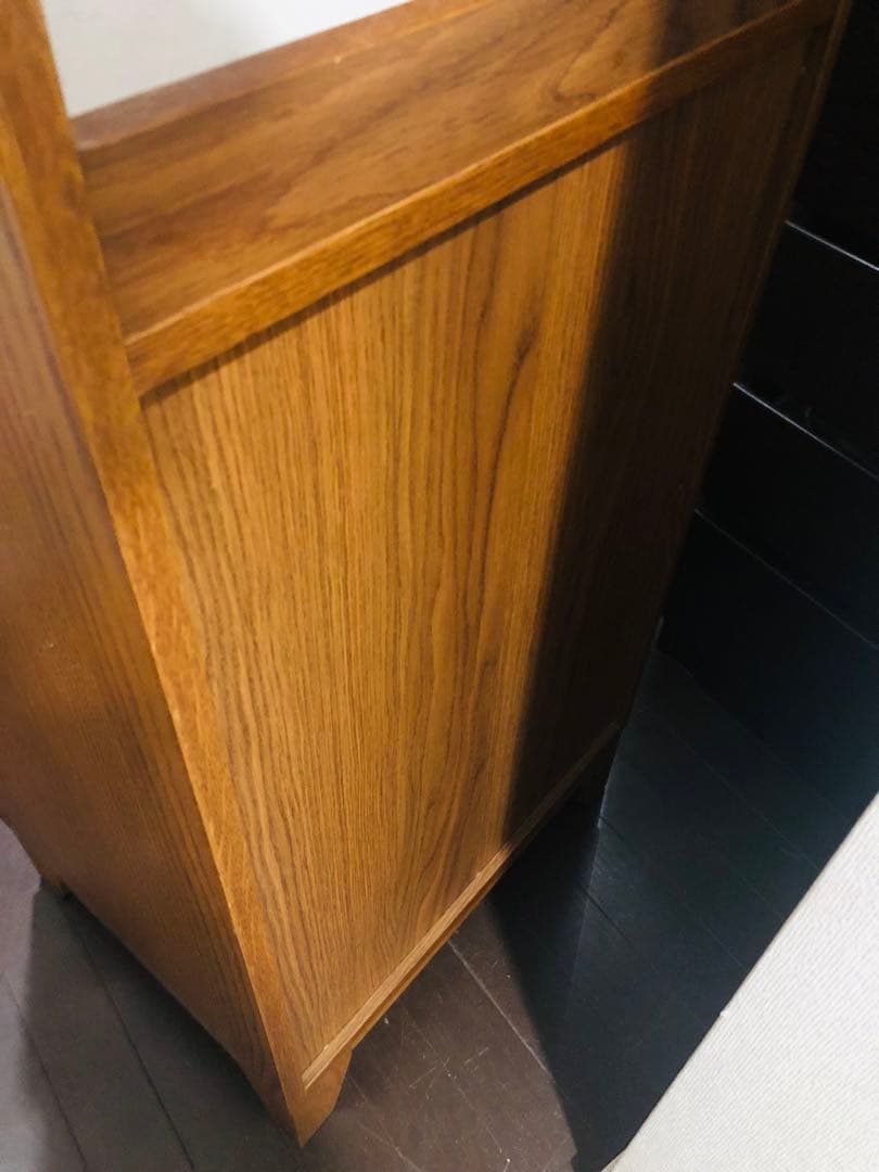 unico ウニコ　ブラウン木製レンジ台 引き出し付き