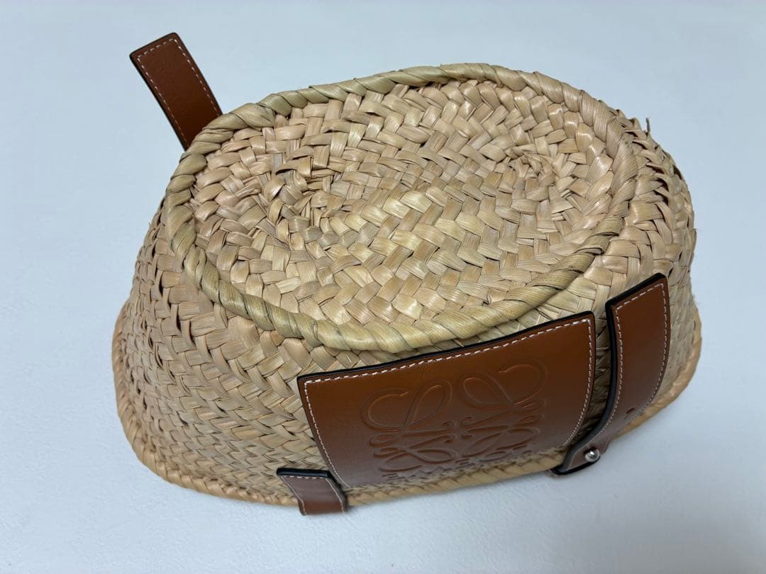 超美品　LOEWE ロエベ　バスケットバッグ　スモール　（ヤシの葉&カーフ）