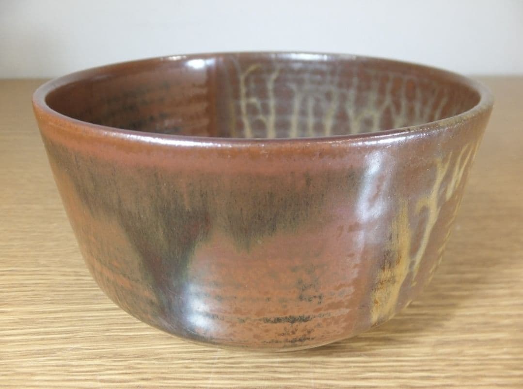 真作保証 鬼丸雪山 自作 高取茶碗 小石原焼 コレクター放出品 茶道具 福岡県