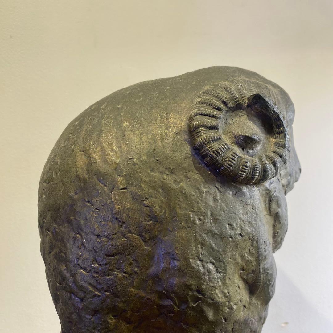 詳細不明の羊の銅像 アンティーク