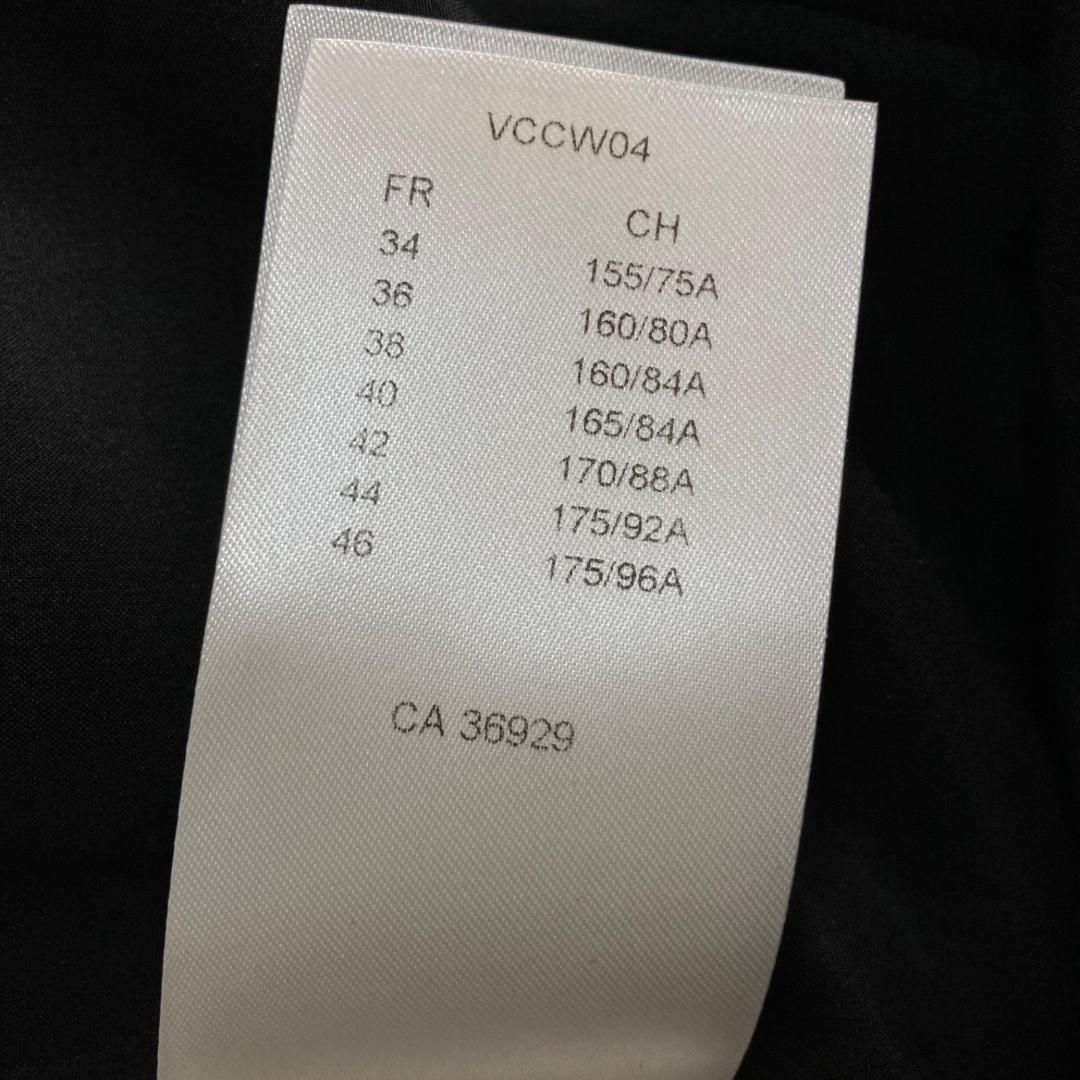 17442✨ルイヴィトン 金ボタン LVロゴ レース切替フレアワンピース ウール