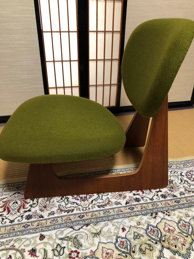 天童木工　低座イス　グリーン