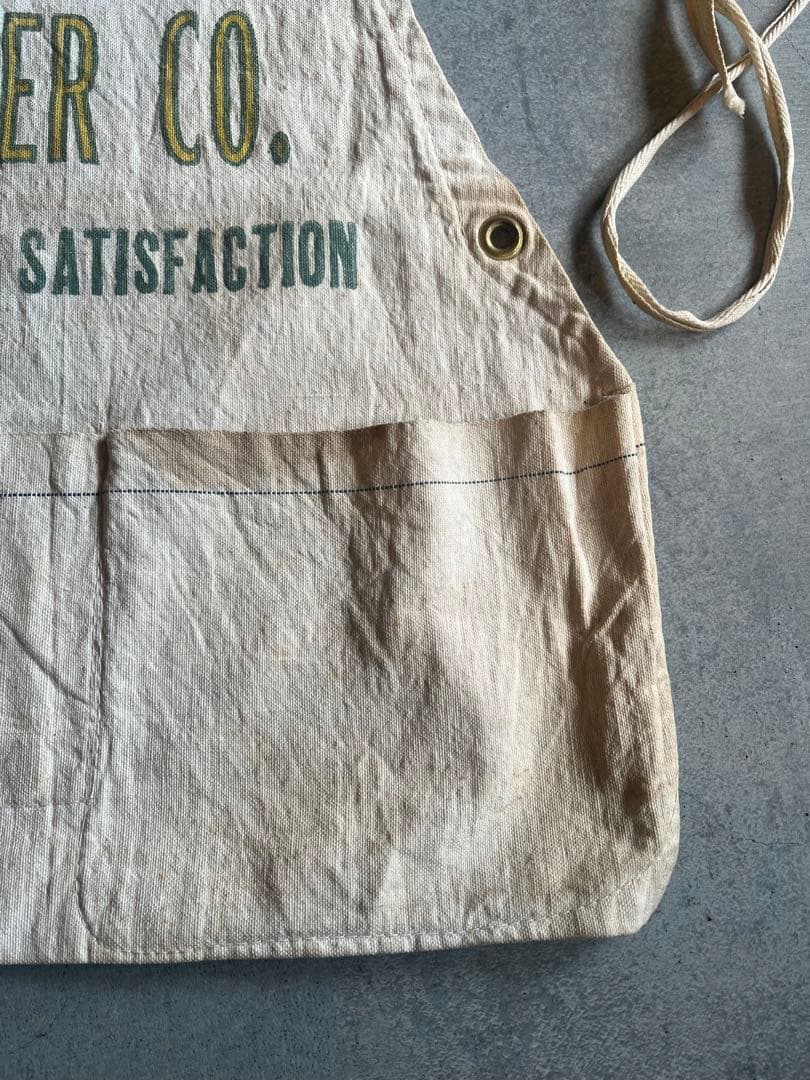 アメリカ ワークエプロン アドバタイジング 企業 ビンテージ アンティーク 古着