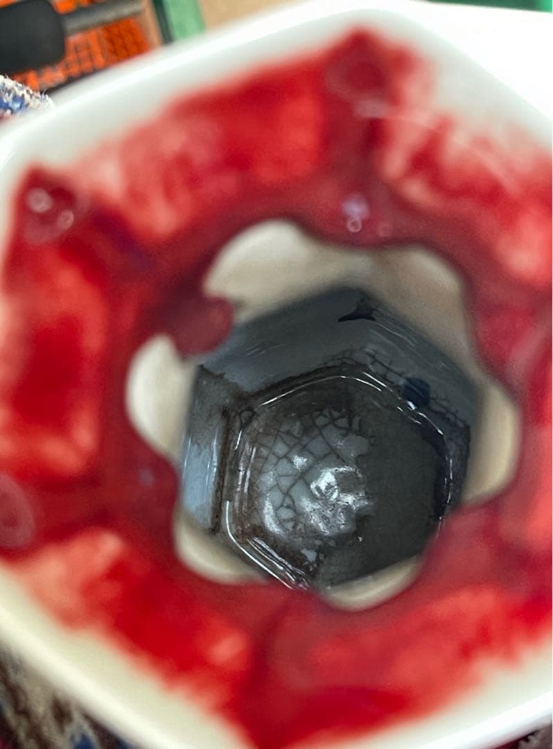 清 /赤珊瑚釉•紅釉花瓶［雍正年製］在銘/中国 古美術