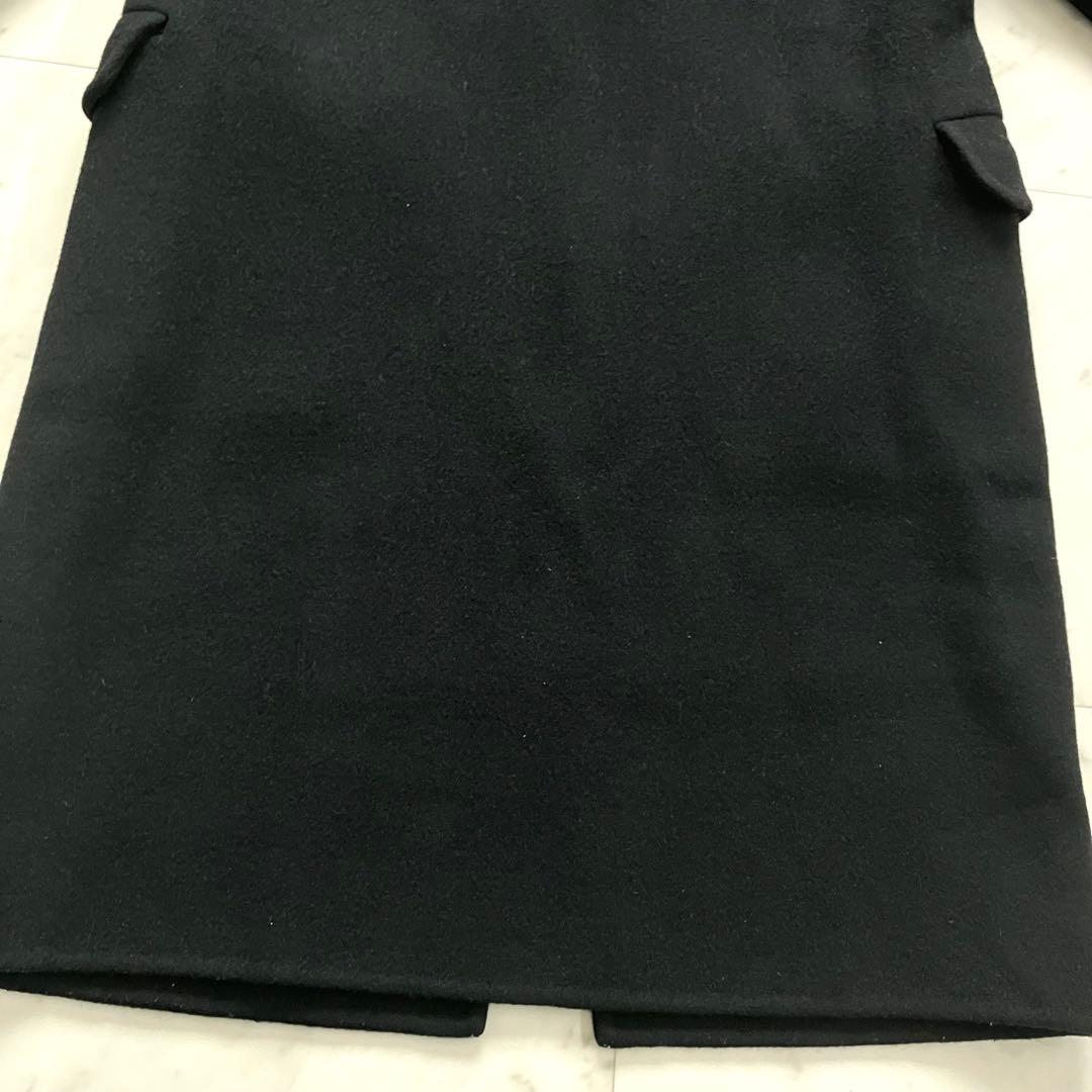 マッキントッシュ ウール リバーコート 黒 32 イタリア製