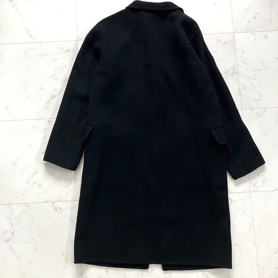 マッキントッシュ ウール リバーコート 黒 32 イタリア製