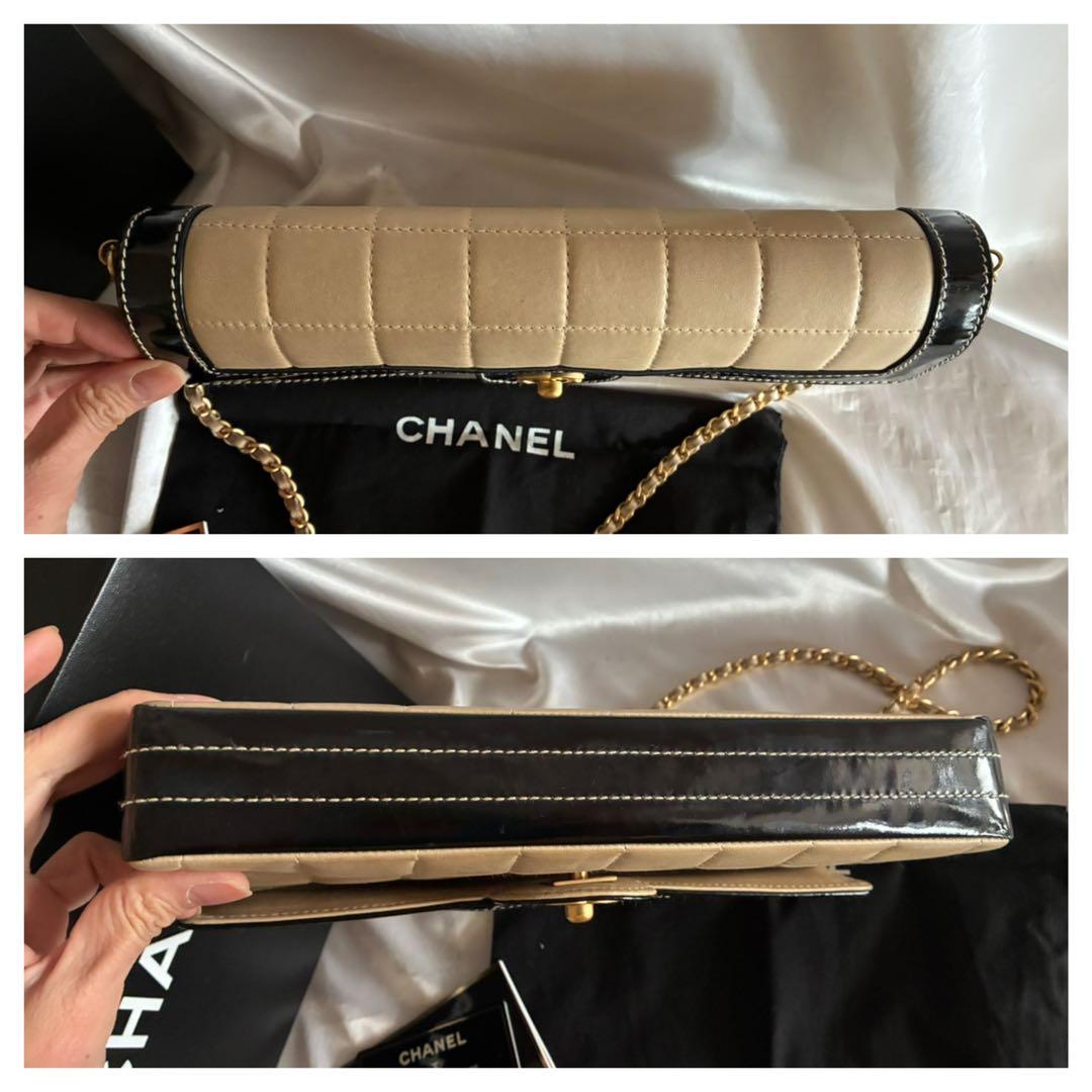 早い者勝ち♡CHANEL チョコバー　バイカラー　ラムスキン チェーンバッグ