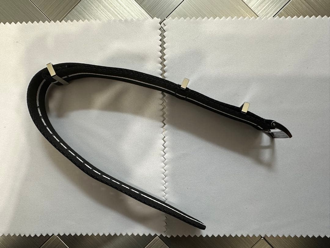 【純正品】オメガ OMEGA NATOストラップ ブラック＆ホワイト