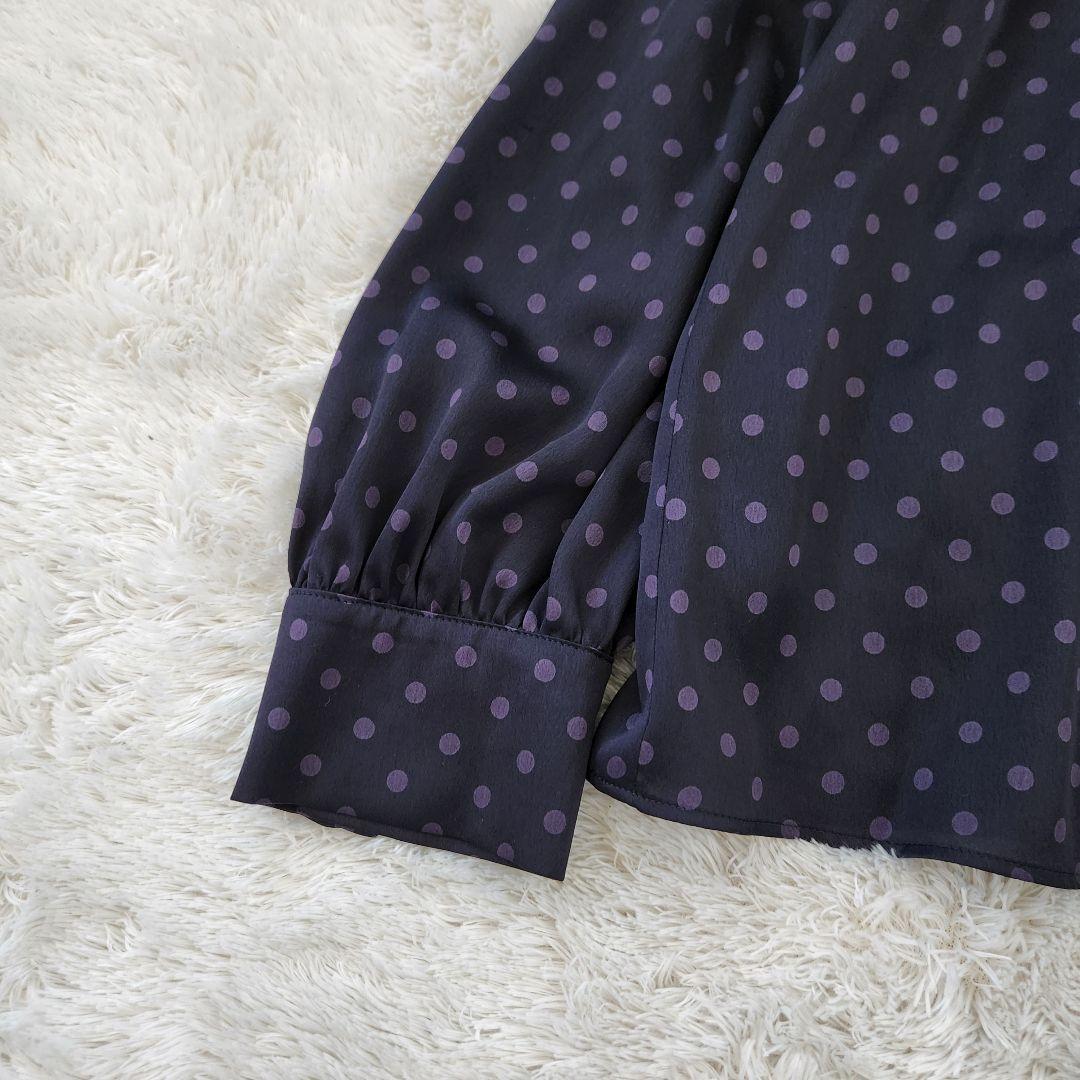 メル　美品✨IENA イエナ サテンドットタイ付ブラウス　ボウタイ　リボン